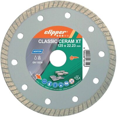 Disco diamantato Symantec Clipper - Turbo ceramico - 115mm x 22,23mm - Disco di diamante per materiali densi Disco diamantato Symantec Clipper - Turbo ceramico - 115mm x 22,23mm - Disco di diamante per materiali densi