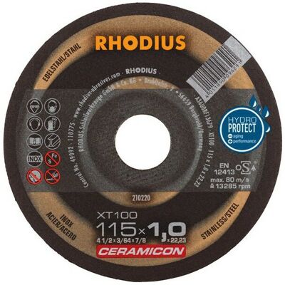 Rhodius 115mm Disco di taglio Xt100 Acciaio inossidabile Rhodius 115mm Disco di taglio Xt100 Acciaio inossidabile