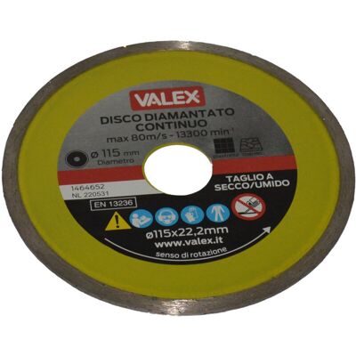 TANIA SHOP Disco Diamantato Taglia Piastrelle Marmo Per Smerigliatrice Angolare 115mm Valex TANIA SHOP Disco Diamantato Taglia Piastrelle Marmo Per Smerigliatrice Angolare 115mm Valex