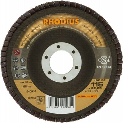 Rhodius ALPHAline LSZ F2 Disco lamelle - 125 x 22,23 mm - P60 Rhodius ALPHAline LSZ F2 Disco lamelle - 125 x 22,23 mm - P60