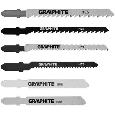 GRAPHITE Lame Per Seghetto Alternativo, Impugnatura A T, 6 Pezzi. GRAPHITE Lame Per Seghetto Alternativo, Impugnatura A T, 6 Pezzi.