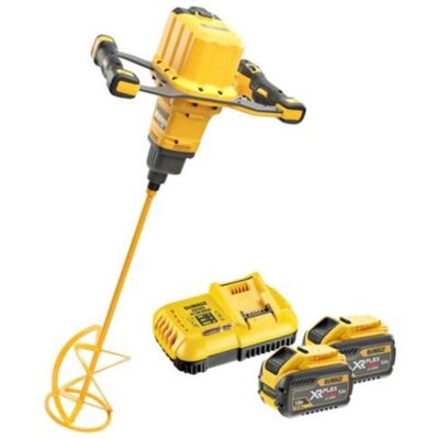 DeWalt - Miscelatore Per L’edilizia A Batteria 54v, 2x Batterie 9,0 Ah Xr, Caricabatterie Dcd240x2 DeWalt - Miscelatore Per L’edilizia A Batteria 54v, 2x Batterie 9,0 Ah Xr, Caricabatterie Dcd240x2
