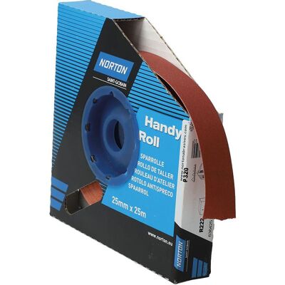 Rotolo abrasivo Norton R222 - 25mm x 25m - P320 Rotolo abrasivo Norton R222 - 25mm x 25m - P320