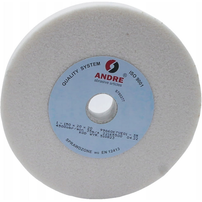 COCO Mola Abrasiva Piatta Andre 150 Mm X 20 Mm X 20 Mm 99a60k7ve01-35 Bianca "tipo 1" COCO Mola Abrasiva Piatta Andre 150 Mm X 20 Mm X 20 Mm 99a60k7ve01-35 Bianca "tipo 1"