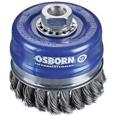 OSBORN Spazzola A Tazza , Acciaio Intrecciato Ø 0,35 Mm Con Dado M14 Per Lavori Pesanti OSBORN Spazzola A Tazza , Acciaio Intrecciato Ø 0,35 Mm Con Dado M14 Per Lavori Pesanti