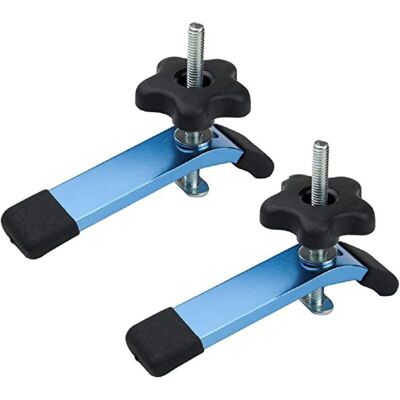 XISRENS Morsetti A T Per La Lavorazione Del Legno, 162 Mm (l) X 34 Mm (l), Confezione Da 2, Blu E Nero XISRENS Morsetti A T Per La Lavorazione Del Legno, 162 Mm (l) X 34 Mm (l), Confezione Da 2, Blu E Nero