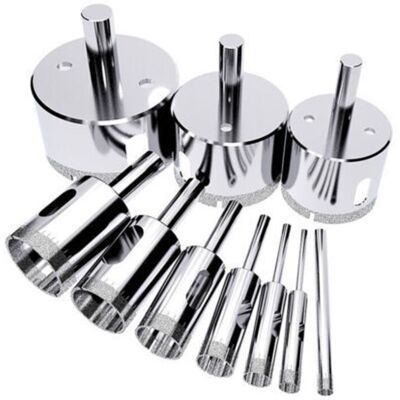 TKAAKT Set Di 10 Seghe A Tazza, Sega Per Piastrelle, Sega Diamantata (adatta Per Vetro, Porcellana, Ceramica, Granito, Ecc.) 6-50 Mm TKAAKT Set Di 10 Seghe A Tazza, Sega Per Piastrelle, Sega Diamantata (adatta Per Vetro, Porcellana, Ceramica, Granito, Ecc.) 6-50 Mm