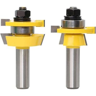 FOCTRO Set Per Router Tenon-nut Per Mobili, Set Per Router Per Taglio Ad Angolo Con Router Tenon-nut E Manico Da 1/2 Pollice Per Porte, Tavoli, Scaffali, Ecc., 2 Pezzi FOCTRO Set Per Router Tenon-nut Per Mobili, Set Per Router Per Taglio Ad Angolo Con Router Tenon-nut E Manico Da 1/2 Pollice Per Porte, Tavoli, Scaffali, Ecc., 2 Pezzi