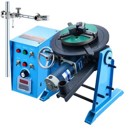 VEVOR Posizionatore Rotante Per Saldatura 50kg, Tavola Girevole Per Posizionamento 0-90° 0,5-6rpm 120w, Mandrino Per Tornio 12,4 Pollici Supporto Torcia Saldatura Per Taglio, Rettifica, Assemblaggio VEVOR Posizionatore Rotante Per Saldatura 50kg, Tavola Girevole Per Posizionamento 0-90° 0,5-6rpm 120w, Mandrino Per Tornio 12,4 Pollici Supporto Torcia Saldatura Per Taglio, Rettifica, Assemblaggio