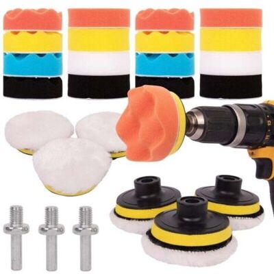 OEM Kit Di Lucidatura Auto Da 25 Pezzi - Tamponi Abrasivi Per Trapani M10, Avvitatori A Batteria E Lucidatrici - Vari Livelli Di Levigatezza OEM Kit Di Lucidatura Auto Da 25 Pezzi - Tamponi Abrasivi Per Trapani M10, Avvitatori A Batteria E Lucidatrici - Vari Livelli Di Levigatezza