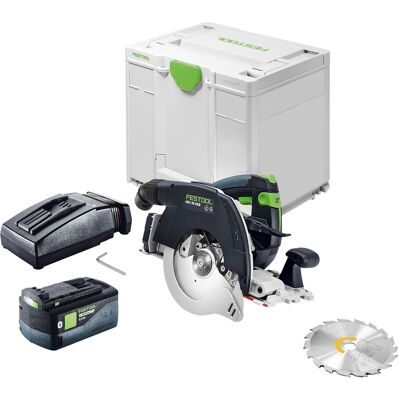Festool Hkc 55 Keb-basic Sega Circolare A Batteria 18 V 160 Mm Brushless + 1x Batteria 5,0 Ah + Caricabatteria + Systainer Festool Hkc 55 Keb-basic Sega Circolare A Batteria 18 V 160 Mm Brushless + 1x Batteria 5,0 Ah + Caricabatteria + Systainer