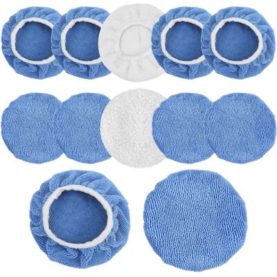 VISTRECK Set Di 12 Cappucci In Microfibra Per Lucidatrice Auto, Per Camion, Moto, Biciclette, Barche E Yacht. VISTRECK Set Di 12 Cappucci In Microfibra Per Lucidatrice Auto, Per Camion, Moto, Biciclette, Barche E Yacht.