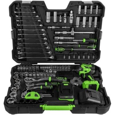 JBM 54863 Avvitatore A Impulsi 800 Nm A Batteria Con Assortimento 152 Pz. JBM 54863 Avvitatore A Impulsi 800 Nm A Batteria Con Assortimento 152 Pz.