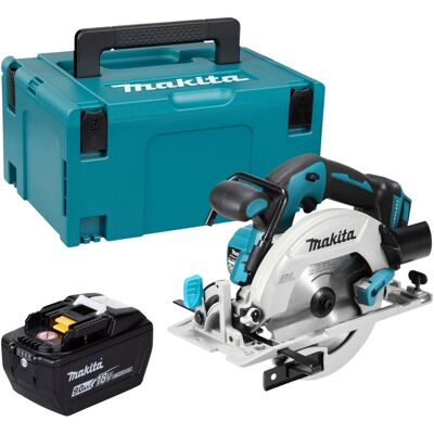 Makita Sega Circolare A Batteria Dhs 680 Z 18 V 165 Mm Brushless + 1 Batteria Da 9,0 Ah + Makpac - Senza Caricabatterie Makita Sega Circolare A Batteria Dhs 680 Z 18 V 165 Mm Brushless + 1 Batteria Da 9,0 Ah + Makpac - Senza Caricabatterie