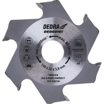 DEDRA Lama Per Sega Circolare Ded69161 100 Mm 6 Denti Carburo DEDRA Lama Per Sega Circolare Ded69161 100 Mm 6 Denti Carburo