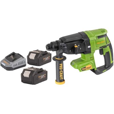 Procraft Martello Perforatore A Batteria Pha40bb 20 V 2,6 J Sds Plus Brushless + 2x Batteria 4,0 Ah + Caricabatterie Procraft Martello Perforatore A Batteria Pha40bb 20 V 2,6 J Sds Plus Brushless + 2x Batteria 4,0 Ah + Caricabatterie