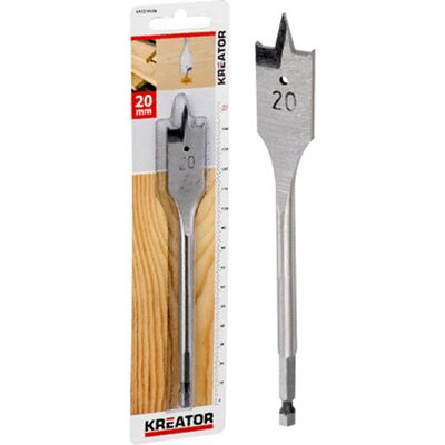 Kreator Modello KRT010816 Mèche Piatta per Legno - Molla Kreator Modello KRT010816 Mèche Piatta per Legno - Molla