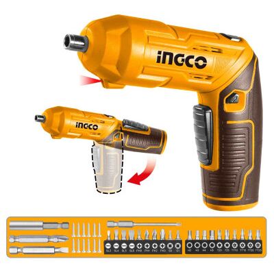 INGCO Avvitatore Senza Fili 4v 23 Punte Luce Led INGCO Avvitatore Senza Fili 4v 23 Punte Luce Led