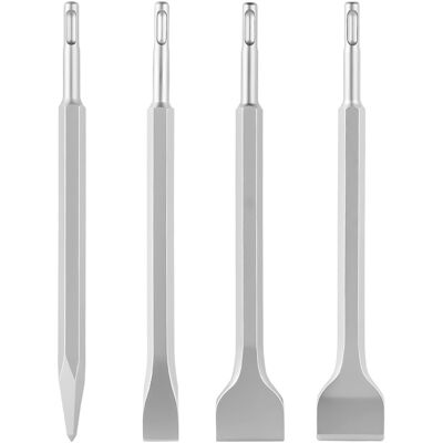 VEVOR Set Di Scalpelli Sds Plus 4 Pezzi Per Trapano A Percussione, Kit Attrezzi Con Scalpelli A Punta Piatti E Angolati, In Lega Acciaio Trattato Termicamente, Per Demolizioni Calcestruzzo E Mattoni VEVOR Set Di Scalpelli Sds Plus 4 Pezzi Per Trapano A Percussione, Kit Attrezzi Con Scalpelli A Punta Piatti E Angolati, In Lega Acciaio Trattato Termicamente, Per Demolizioni Calcestruzzo E Mattoni