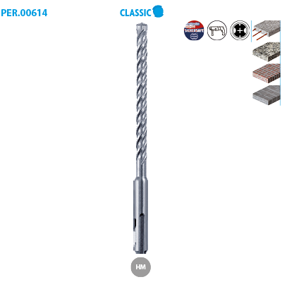 LEMAN - 614.160.08 - 8 mm - 160 mm - Vite SDS+ per muratura LEMAN - 614.160.08 - 8 mm - 160 mm - Vite SDS+ per muratura