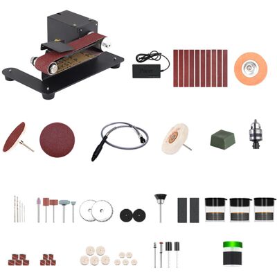 LIIYIELA Mini Levigatrice A Nastro Elettrica, Levigatrice, Lucidatrice, Smerigliatrice, 7 Velocità Variabili Con 10 Nastri Per Legno, Acrilico, Metallo (dimensioni Del Nastro: 30 X 330 Mm) LIIYIELA Mini Levigatrice A Nastro Elettrica, Levigatrice, Lucidatrice, Smerigliatrice, 7 Velocità Variabili Con 10 Nastri Per Legno, Acrilico, Metallo (dimensioni Del Nastro: 30 X 330 Mm)
