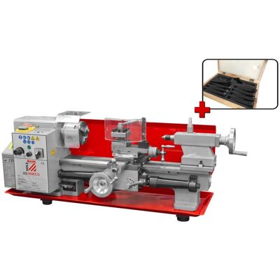 HOLZMANN - Tornio Parallelo Ferro Metallo Ed300eco + Set 9 Pz Utensili 9tlg10 HOLZMANN - Tornio Parallelo Ferro Metallo Ed300eco + Set 9 Pz Utensili 9tlg10