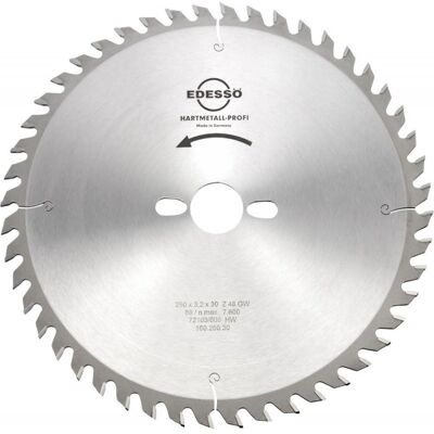 Lama Circolare Edessö 250mm Argento - Taglio longitudinale e trasversale - 48 Denti Lama Circolare Edessö 250mm Argento - Taglio longitudinale e trasversale - 48 Denti