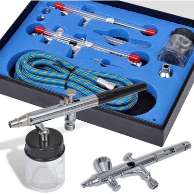 VIDAXL Set Aerografo Con 2 Spruzzatori VIDAXL Set Aerografo Con 2 Spruzzatori