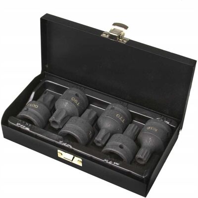 OEM Set Di Bussole E Punte A Impatto 3/4"" Mp Torx + Spline OEM Set Di Bussole E Punte A Impatto 3/4"" Mp Torx + Spline
