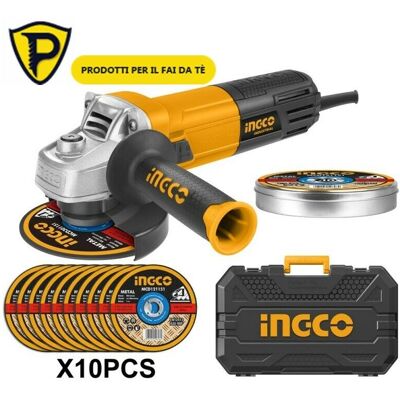 INGCO Smerigliatrice Angolare Elettrica 950w + Valigetta + 10 Dischi 115 Con Custodia INGCO Smerigliatrice Angolare Elettrica 950w + Valigetta + 10 Dischi 115 Con Custodia