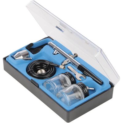 BGS TECHNIC - Pistola aerografo BGS - 0.35 mm ugello - Set da 6 - Airbrush gun BGS TECHNIC - Pistola aerografo BGS - 0.35 mm ugello - Set da 6 - Airbrush gun
