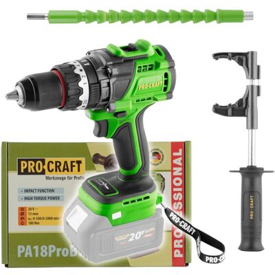 Procraft Pa18probl-bb Avvitatore A Percussione A Batteria 20 V 180 Nm Brushless Solo - Senza Batteria, Senza Caricabatteria Procraft Pa18probl-bb Avvitatore A Percussione A Batteria 20 V 180 Nm Brushless Solo - Senza Batteria, Senza Caricabatteria