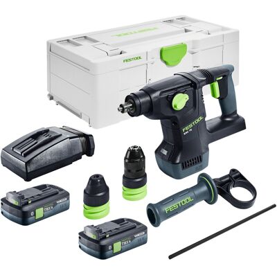 Festool Martello Combinato A Batteria Khc 18 Eb-basic 18 V 2,6 J Sds-plus Brushless + 2x Batteria 4,0 Ah + Caricatore + Systainer Festool Martello Combinato A Batteria Khc 18 Eb-basic 18 V 2,6 J Sds-plus Brushless + 2x Batteria 4,0 Ah + Caricatore + Systainer