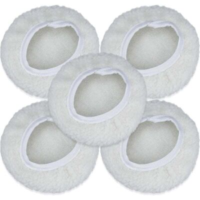 OEM Set Di 5 Cuffie Per Lucidatura, Kit Di Dischi Per Lucidatura Auto Da 125-150 Mm, Tamponi In Lana Per Ceratura Compatibili Con La Maggior Parte Delle Lucidatrici Per Auto OEM Set Di 5 Cuffie Per Lucidatura, Kit Di Dischi Per Lucidatura Auto Da 125-150 Mm, Tamponi In Lana Per Ceratura Compatibili Con La Maggior Parte Delle Lucidatrici Per Auto