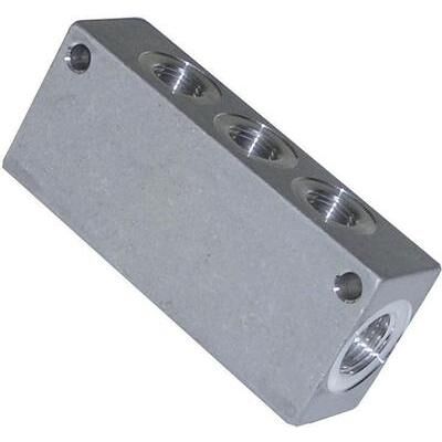 Distributore Unilaterale ICH 60417 - Alluminio, 10 bar, porte G3/8 & uscite G1/4 Distributore Unilaterale ICH 60417 - Alluminio, 10 bar, porte G3/8 & uscite G1/4