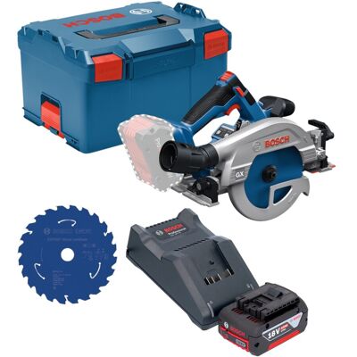 Sega Circolare A Batteria Bosch Gks 18v-57-2 Gx Professional 18 V 165 Mm Brushless + 1x Batteria 4,0 Ah + Caricabatterie + L-boxx Sega Circolare A Batteria Bosch Gks 18v-57-2 Gx Professional 18 V 165 Mm Brushless + 1x Batteria 4,0 Ah + Caricabatterie + L-boxx