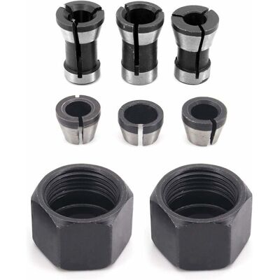 OEM Set Di 6 Teste Per Mandrini Hss, Adattatore Convertitore Da 6 Mm, 6,35 Mm, 8 Mm Per Trapani, Macchine Per Incisione, Rifilatrici E Portapinze Per Fresatrici Elettriche Per Lavorazione Del Legno + 2 Da OEM Set Di 6 Teste Per Mandrini Hss, Adattatore Convertitore Da 6 Mm, 6,35 Mm, 8 Mm Per Trapani, Macchine Per Incisione, Rifilatrici E Portapinze Per Fresatrici Elettriche Per Lavorazione Del Legno + 2 Da