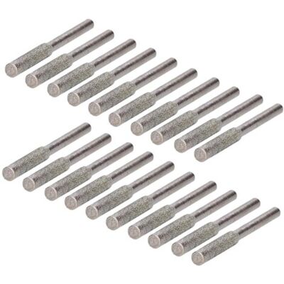 OEM Set Di 20 Pezzi Per Affilare Catene Per Motosega Con Diamante, Comprensivo Di Perni Diamantati Per L'Affilatura, Pietre Abrasive E Lime Per Motosega Da 4,8 Mm (argento). OEM Set Di 20 Pezzi Per Affilare Catene Per Motosega Con Diamante, Comprensivo Di Perni Diamantati Per L'Affilatura, Pietre Abrasive E Lime Per Motosega Da 4,8 Mm (argento).