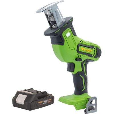 Procraft Sega A Gattuccio A Batteria Pss30bb 20 V Brushless + 1x Batteria 2,0 Ah - Senza Caricabatteria Procraft Sega A Gattuccio A Batteria Pss30bb 20 V Brushless + 1x Batteria 2,0 Ah - Senza Caricabatteria
