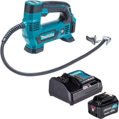 Makita Compressore A Batteria Mp 100 Dsm1 12 V Max. 8,3 Bar + 1x Batteria 4,0 Ah + Caricabatterie Makita Compressore A Batteria Mp 100 Dsm1 12 V Max. 8,3 Bar + 1x Batteria 4,0 Ah + Caricabatterie
