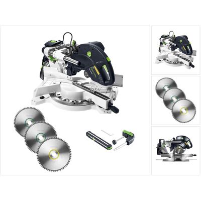 Festool - Ks 120 Reb Sega Trasversale Kapex 1600w 260mm ( 575302 ) + 3x Lama Circolare Festool - Ks 120 Reb Sega Trasversale Kapex 1600w 260mm ( 575302 ) + 3x Lama Circolare