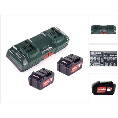 Metabo - Li-Power CAS 18V 4.0Ah - 2x 18V 4.0Ah - ASC DUO Metabo - Li-Power CAS 18V 4.0Ah - 2x 18V 4.0Ah - ASC DUO