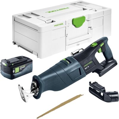 Festool Rsc 18 Eb-basic Seghetto A Batteria 18 V Brushless + 1x Batteria 5,0 Ah + Systainer - Senza Kit Di Ricarica Festool Rsc 18 Eb-basic Seghetto A Batteria 18 V Brushless + 1x Batteria 5,0 Ah + Systainer - Senza Kit Di Ricarica