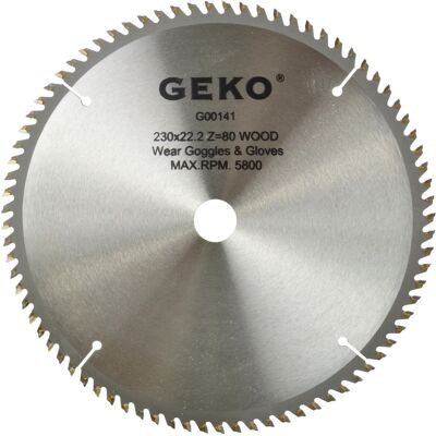 IMPORT Lama Per Sega Circolare Geko Circular Saw Blade 230 Mm 80 Denti IMPORT Lama Per Sega Circolare Geko Circular Saw Blade 230 Mm 80 Denti