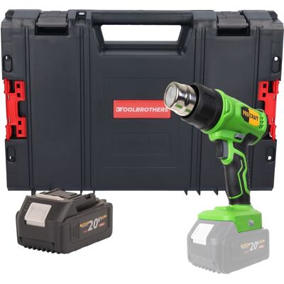 Procraft Pistola Ad Aria Calda A Batteria Ph24bb 20 V 50 - 550 °c + 1x Batteria 4,0 Ah + Valigetta Rhino - Senza Caricabatteria Procraft Pistola Ad Aria Calda A Batteria Ph24bb 20 V 50 - 550 °c + 1x Batteria 4,0 Ah + Valigetta Rhino - Senza Caricabatteria