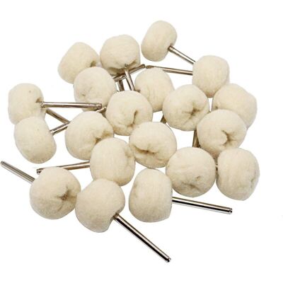 DPZO Confezione Da 20 Tamponi Di Lucidatura Rotanti In Cotone Per Mandrini Da 3 Mm DPZO Confezione Da 20 Tamponi Di Lucidatura Rotanti In Cotone Per Mandrini Da 3 Mm