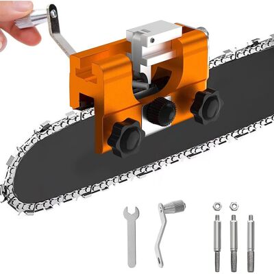 FORTUNEVILLE Affilacatene A Manovella, Kit Per Affilare Catene Di Motoseghe Con 3 Testine Di Affilatura, Per Tutti I Tipi Di Motoseghe FORTUNEVILLE Affilacatene A Manovella, Kit Per Affilare Catene Di Motoseghe Con 3 Testine Di Affilatura, Per Tutti I Tipi Di Motoseghe