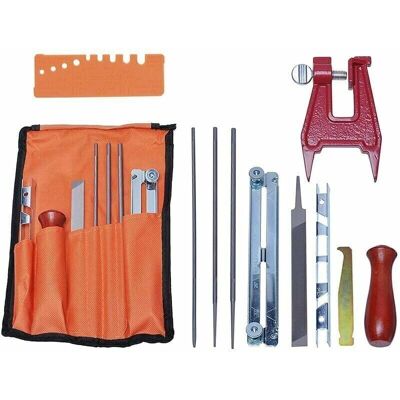 Infinite Choyclit Affilacatene Universale – Kit Da 8 Pezzi Con Lime Rotonde, Manico In Legno E Misuratore Di Profondità Infinite Choyclit Affilacatene Universale – Kit Da 8 Pezzi Con Lime Rotonde, Manico In Legno E Misuratore Di Profondità
