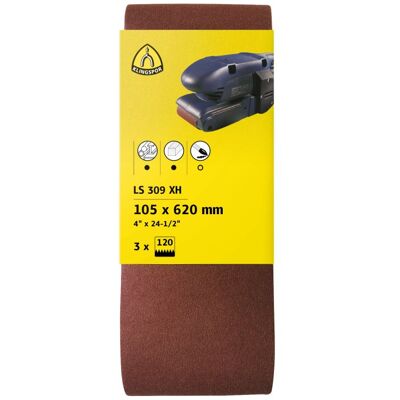 KLINGSPOR Nastro Abrasivo Ls 309 Xh 75 Mm 457 Mm Confezione 3 KLINGSPOR Nastro Abrasivo Ls 309 Xh 75 Mm 457 Mm Confezione 3