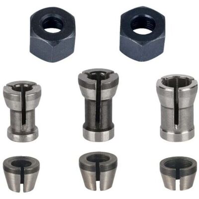 OEM Mandrino Per Fresatrice - Set Da 8, Pinza Per Mandrino A Filo (6 Mm, 6,35 Mm, 8 Mm), Morsetto Per Router -crezuo OEM Mandrino Per Fresatrice - Set Da 8, Pinza Per Mandrino A Filo (6 Mm, 6,35 Mm, 8 Mm), Morsetto Per Router -crezuo